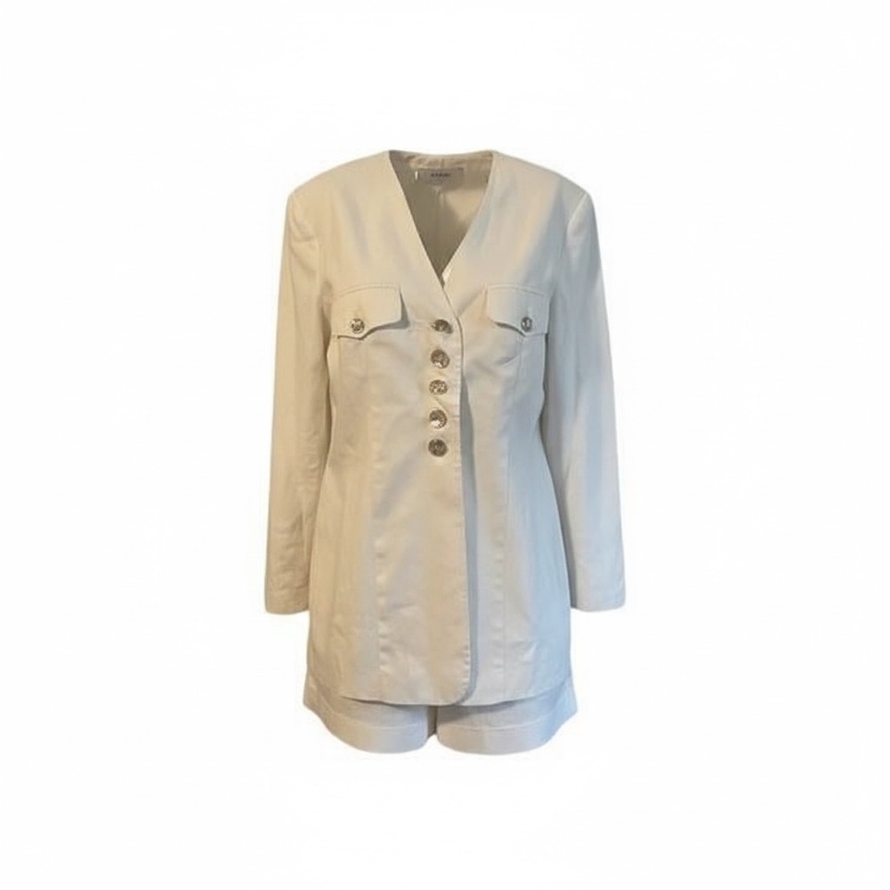 Caroline‎ Kendrick Tunic capri set  Linen set size 8